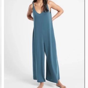 ATHLETA V-Neck Romper Size Small in Sequoia Blue!! lightly Worn!!